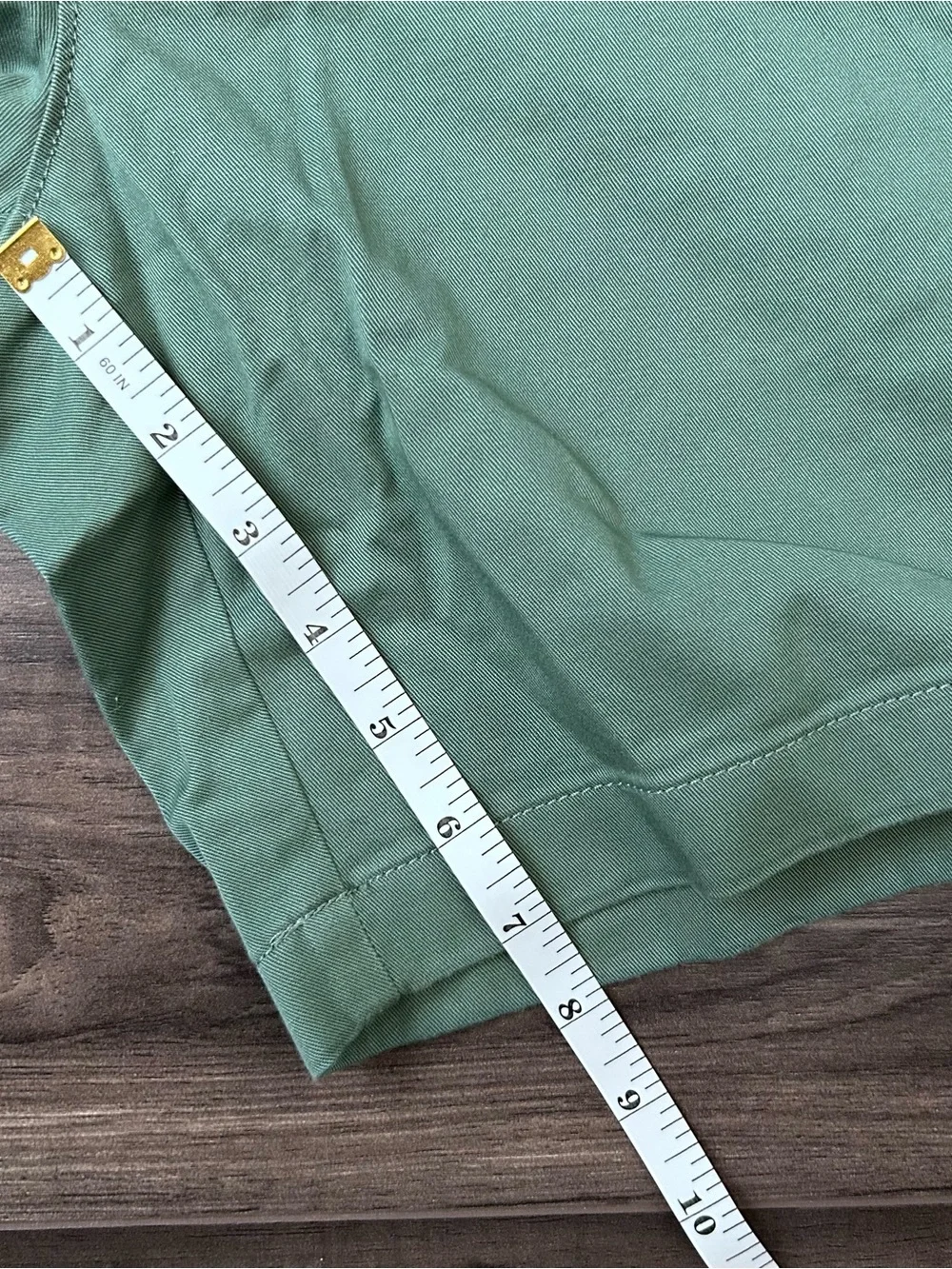 J.CREW Casual Chino Shorts Size 31 7” Inseam Green Style L0923 New